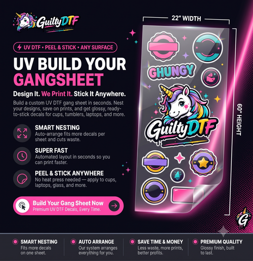 Build UV DTF Gang Sheet