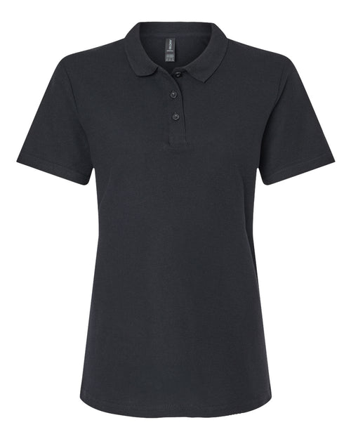 Gildan 64800L Ladies' Softstyle Piqué Polo — Black