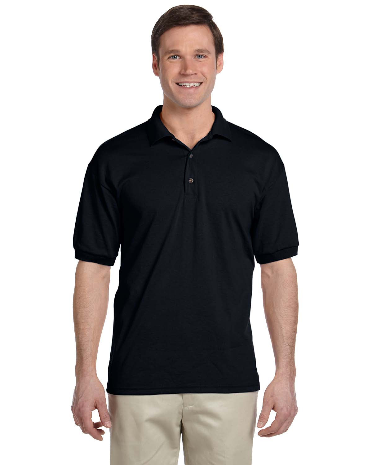 Gildan 8800 DryBlend Jersey Polo — Black